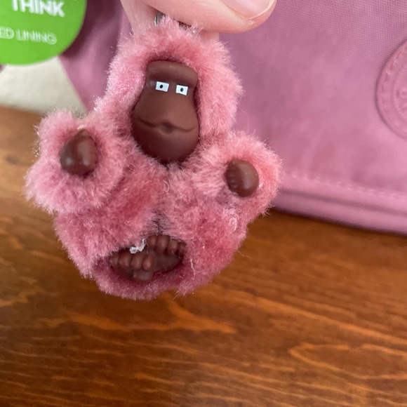 Kipling Sabian Crossbody Bag Sweet Pink Mauve Monkey Charm NWT - Picture 3 of 16